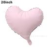 20 Inch Matte Crooked Heart Aluminum Film Balloon Candy Color Curved Love Helium Balloon Party Decoration