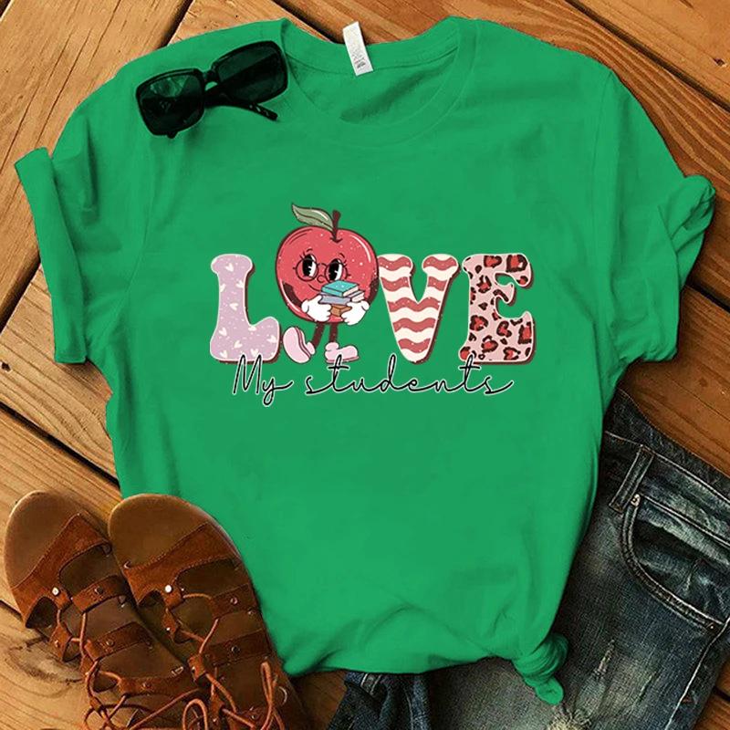 Love My Students Printing T Shirt Men Women T-Shirt Harajuku T-Shirt Unisex Fashion Summer Tops