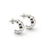 Chic Luxury Irregular C-Shaped Croissant S925 Silver Stud Earrings - Unique European & American Style