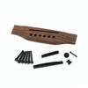 Folk Gitarre Steg Pins Stegeinlagen Sattel Palisander Akustikgitarre Steg für Folk 6-saitige Gitarre Ersatzteil Langlebig