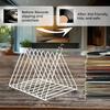 Multifunctional Triangle CD Storage Rack, Vinyl Record Holder for Desk, Bookshelf Organizer for Books/Magazines, Space-Saving
