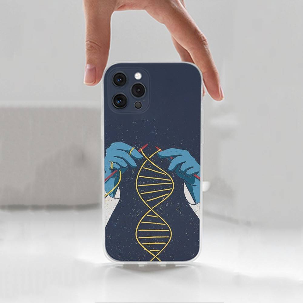 Wissenschaft Biologie DNA Für iPhone Max,14,SE,12,15,Pro,17,Plus,11,XS,Mini,16,X,13,XR,Transparente Weiche Hülle