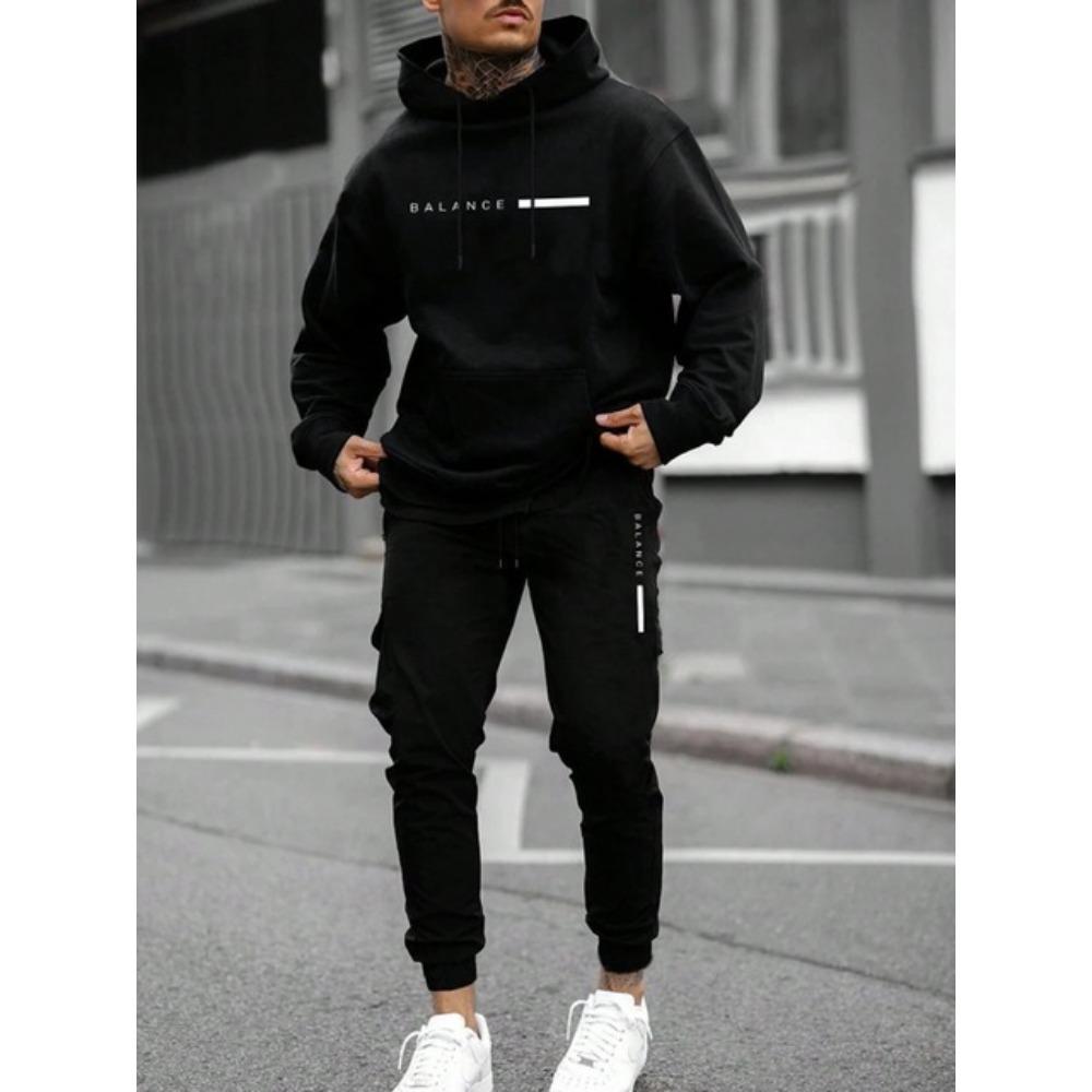 2024 Herbst und Winter Herren Zweiteilige Sportbekleidung mit Kapuze Casual Pullover Modisches Casual Sportswear Set