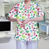 Women's V Neck Scrub Shirt Breathable Workwear Nurse Work Uniform Nursing Top for Women