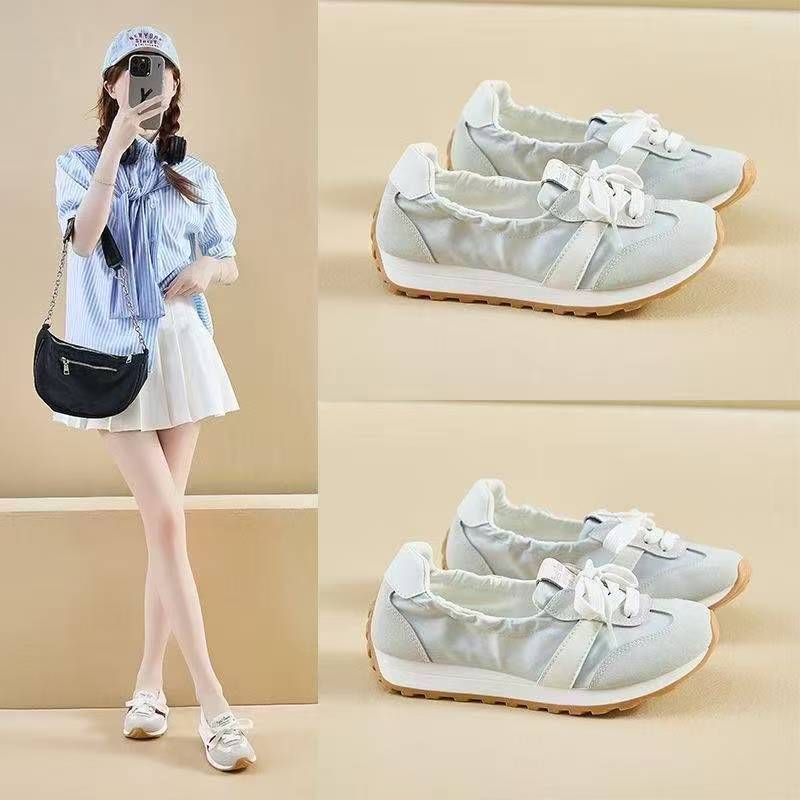 Women's Casual Shoes Summer New Style Flat Bottomed All Match Lightweight White Shoes Shallow Mouth Breathable And Comfortable Women's Shoes