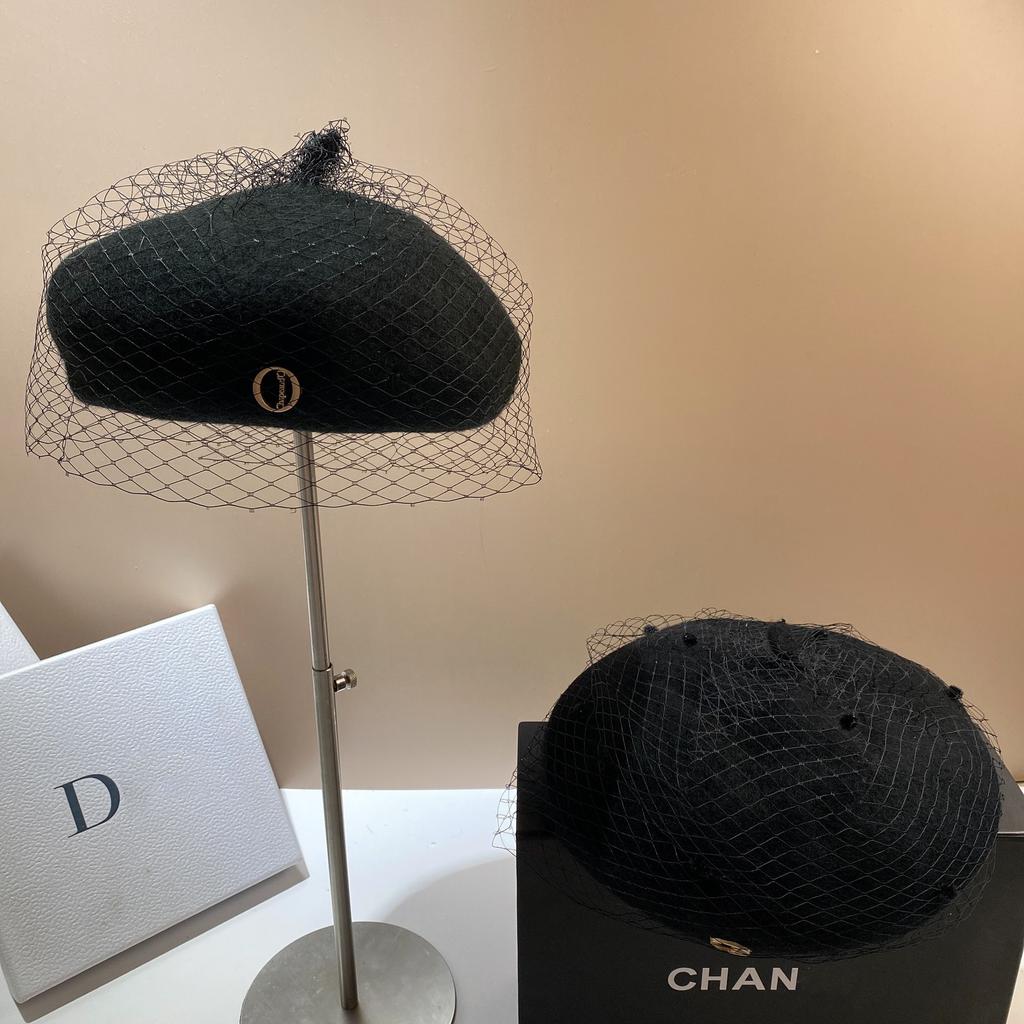 O Standard Japanese Wool Painter Hat Hepburn Mesh Woolen Beret Foreign Style Eight Hat