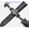12 13 14 15 16 17 18 19 20 21 22 23 24mm Watch Band For Women Men Wristwatch Straps  Leather Double Press Butterfly Clasp