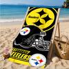 Asciugamano da Spiaggia Pittsburgh Steelers, Asciugatura Rapida, Facile da Curare, Adatto Sia per il Fitness che per le Vacanze al Mare, Essenziale Sportivo