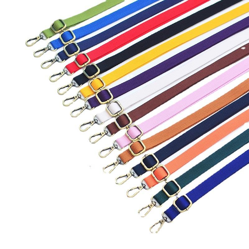 20mm Wide Canvas Bag Accessories Shoulder Strap Thickened Adjustable High Quality Bronze Buckle Shoulder Bag Strap Wholesale
