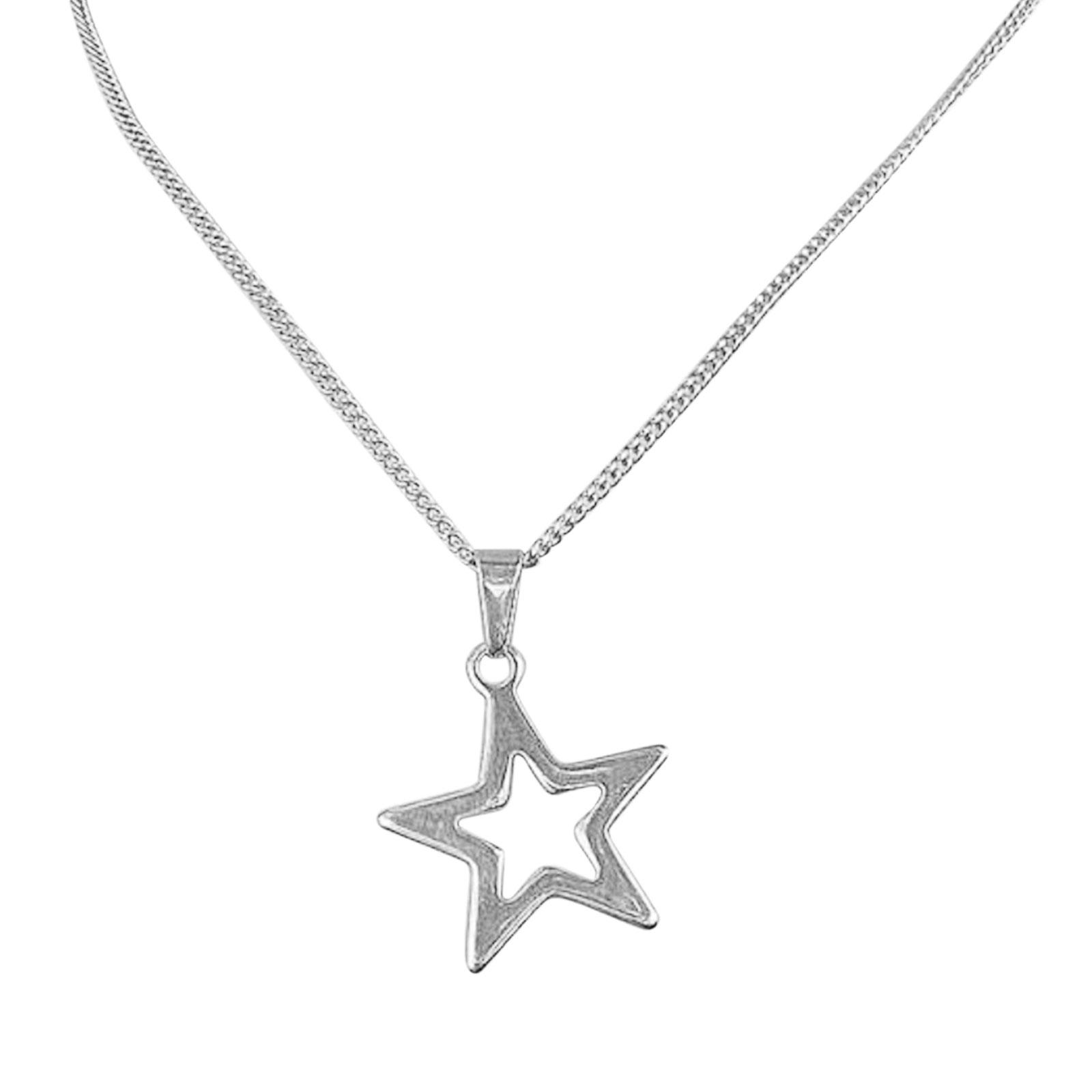 Female Trend Niche Net Red Ins Collarbone Chain Five-pointed Star Necklace 1