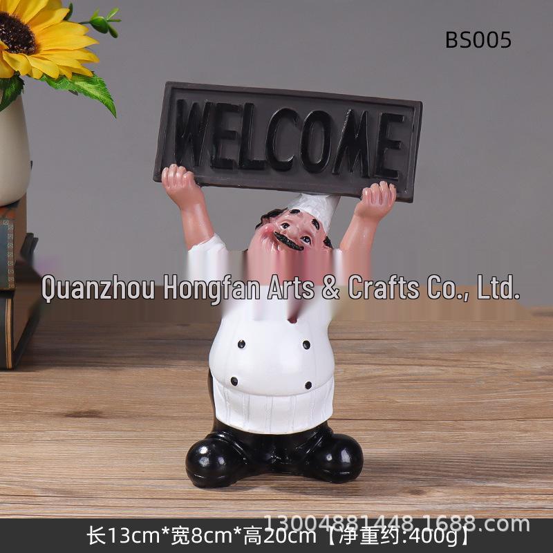 Modern Chef Resin Figurine: Stylish Kitchen & Dining Decor