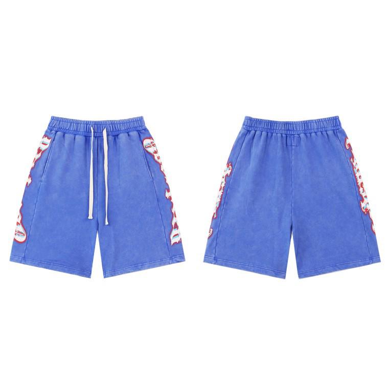 Retro American Tide Hip Hop Washed Terry Shorts