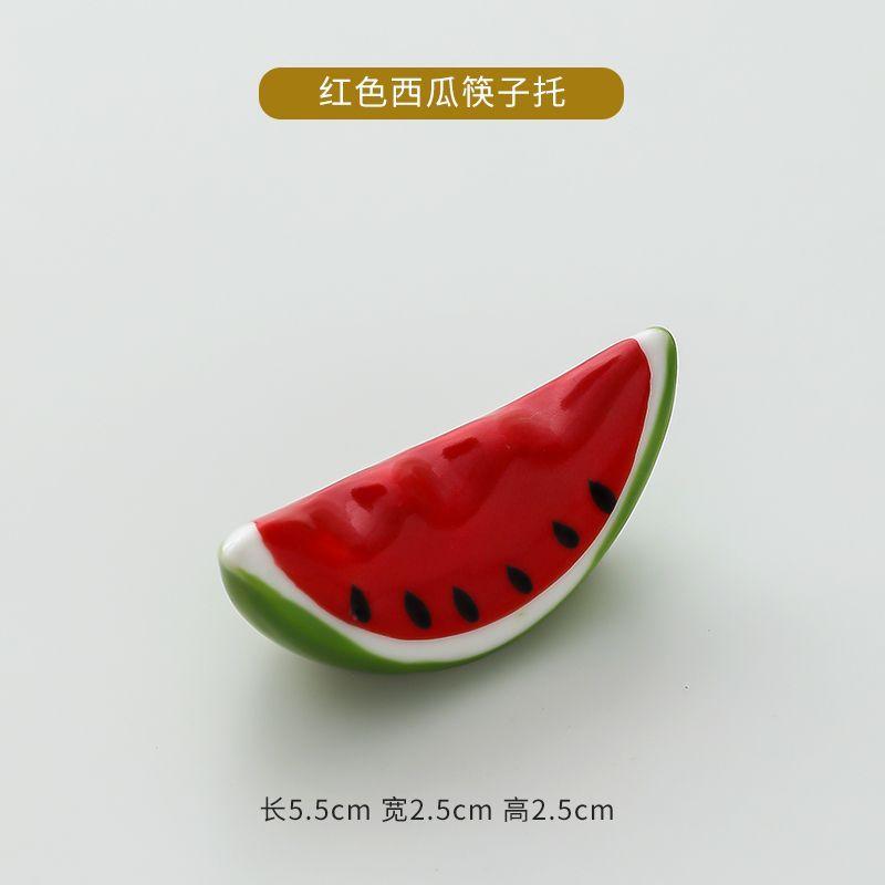 Japanese Style Cute Cartoon Fruit Ceramic Household Chopstick Rack Tableware Storage Rack Dining Table Decor Kitchen Accessories