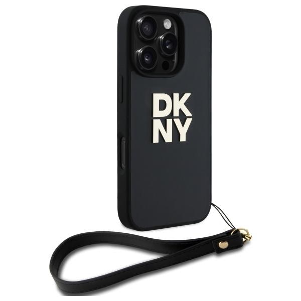Dkny Dkhcp16Lpbswsk Iphone 16 Pro 6.3   Czarny/Black Hardcase Wrist Strap Stock Logo