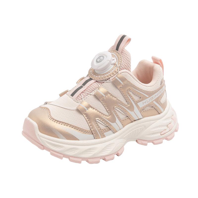 

Spring 2026 Kids Sports Shoes - Comfortable, Fashionable Casual Sneakers for Medium to Large Boys and Girls Size 28 - 17.5 cm рожевий