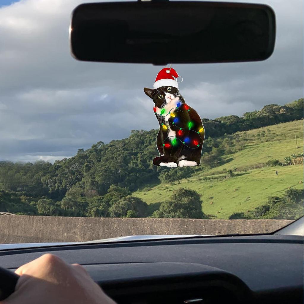 Car Rearview Mirror Hanging Pendant Christmas Decoration Collection Indoor Celebration Ornament for