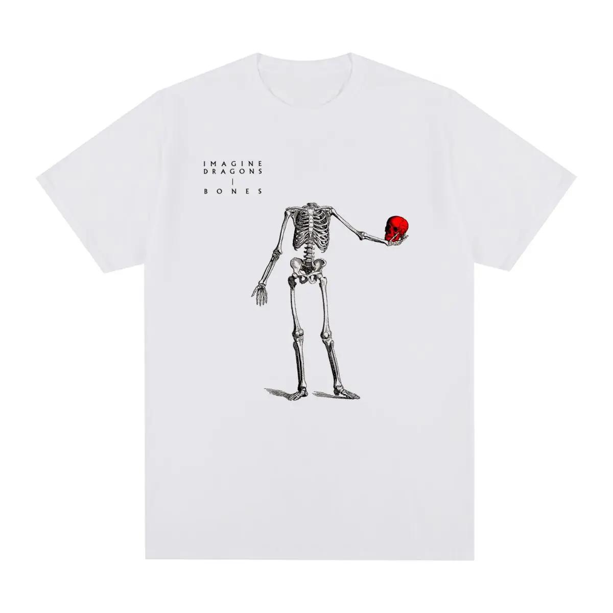 Imagine Dragons Skull Vintage Tshirt  rock band Music Funny Cotton Men T shirt New Tee Tshirt Womens Tops S