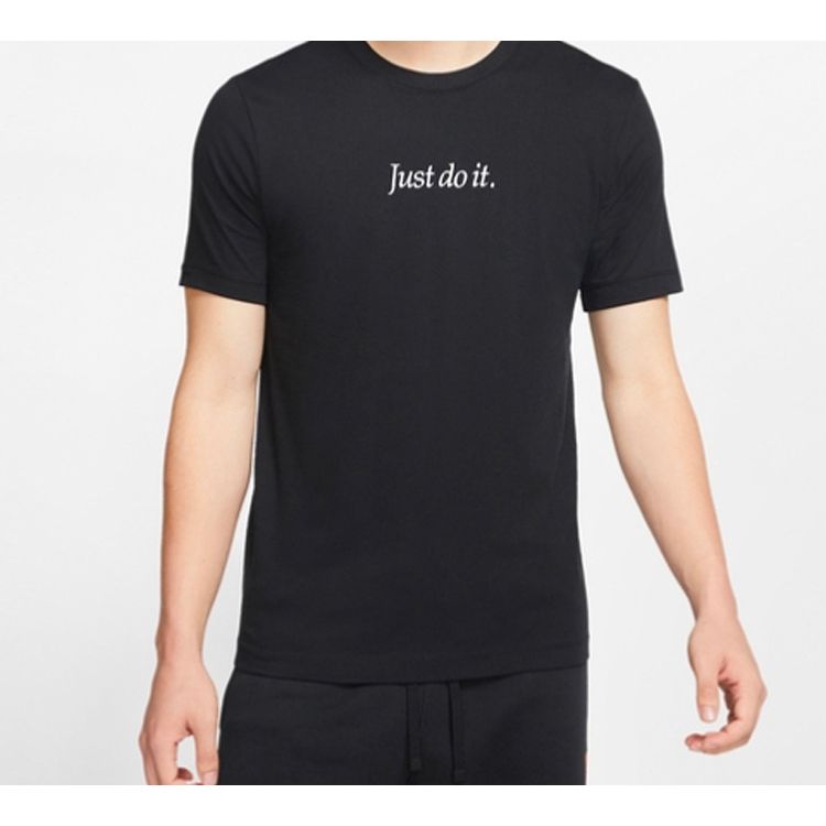 Nike Just Do It Short Sleeve T-Shirt Men Tops Black CD9633-010