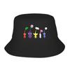 Unisex Bucket Hat Cute Pikmin Vocation Getaway Headwear Lightweight Vacation Fishing Caps  Bob Hat Gifts Idea