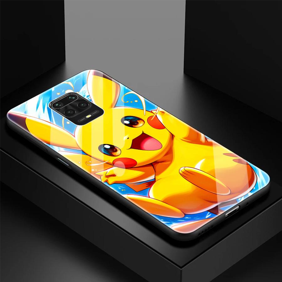 Cute Pokemon Pikachu Luxury Phone Cover Glass Case for Xiaomi Redmi Note 15 14 Pro 10 A2 Plus 13 12S A5 12 10S A1 11