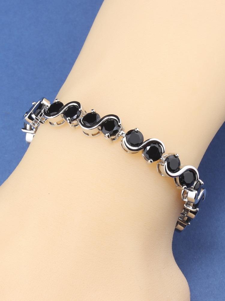 Original Feiner Schmuck & Accessoire 10-Farben Zirkon Italienisches Charm-Armband für Frauen/Mädchen Mode Geschenk