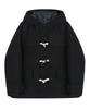 Trillion Unisex Balmacaan Duffle Short Coat (Black)