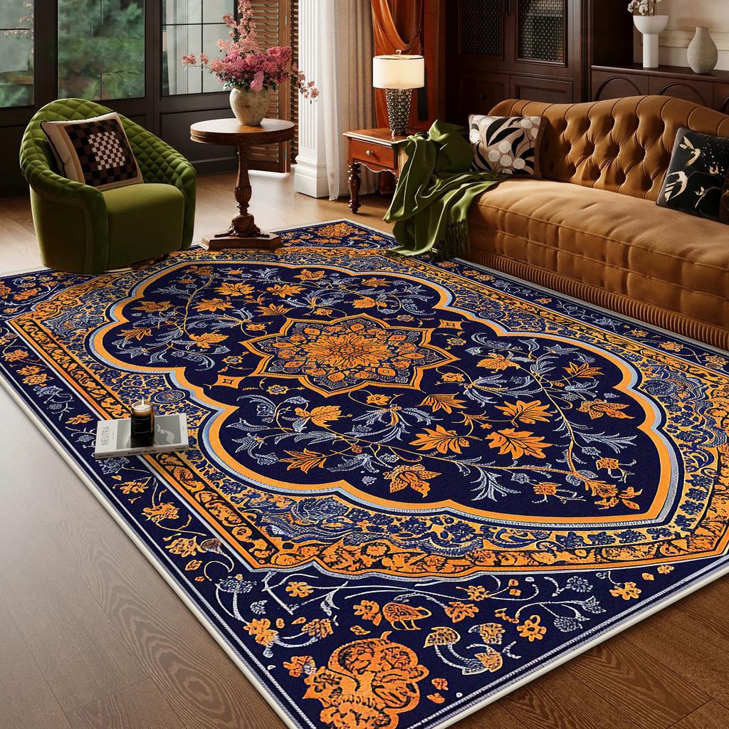 Perský styl Obývací pokoj Koberec Luxusní Dekorace Oblast pohovky Nadýchané Měkké koberce Domácí místnost Protiskluzová Omyvatelná podložka Podlaha Přizpůsobitelný