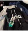 Unisex Loose Fit Thickened Velvet Hoodie with Logo Print for Autumn/Winter 2025