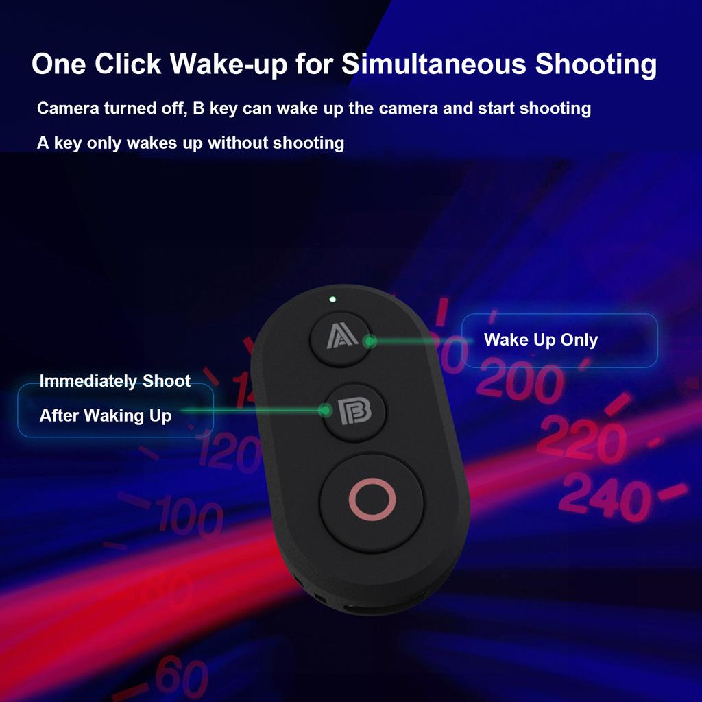 Portable BT Camera Remote Control Rechargeable Sports Camera Controller Wireless Camera Remote Control for Action Cameras