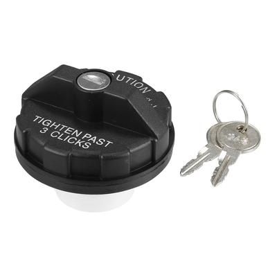 Motoforti Car Fuel Tank Filler Cover Gas Tank Cap Fit Jeep Wrangler YJ 1991-1995 ABS with 2 Keys Black