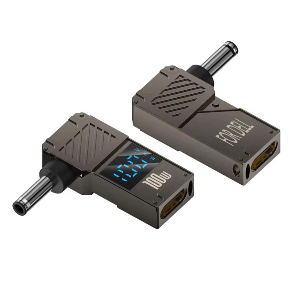 

Для ноутбука Dell PD 100W Зарядний адаптер Type-C до DC 4.5x3.0мм Цифровий дисплей Конвертер із цинкового сплаву As Shown A