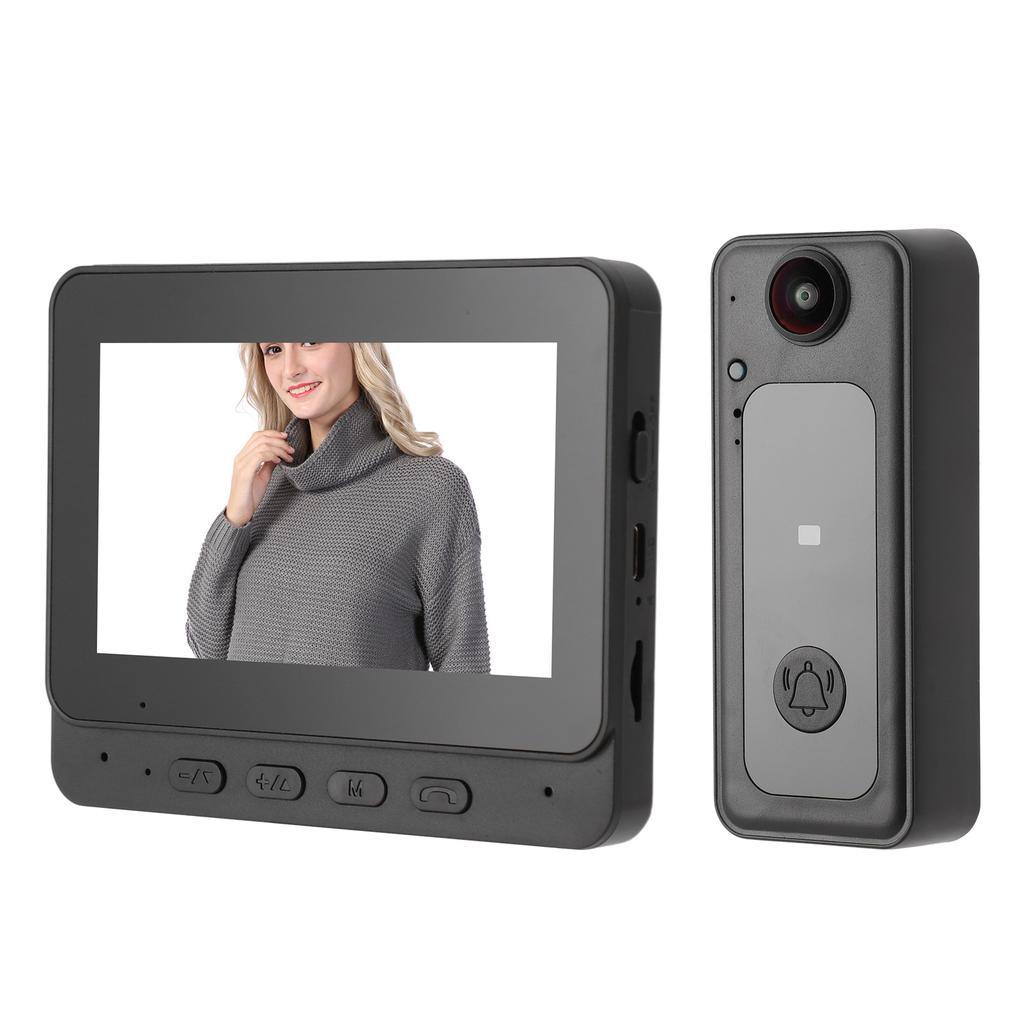 Chytrý bezdrátový videozvonek 4,3palcový displej 170 stupňů širokoúhlý 2cestné interkomové automatické nahrávání