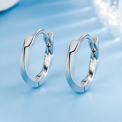 Earrings Ins Cold Wind Simple Bracelet Ear Rings Niche Design Women's Graceful and Fashionable Twisted Earrings