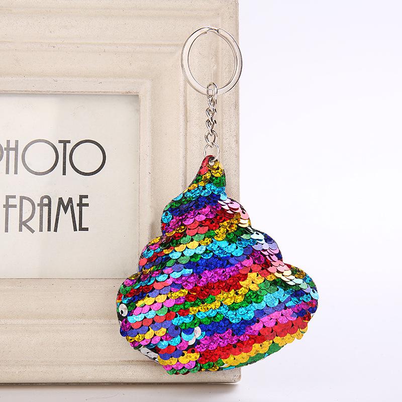 Sequin Keychain Reflective Shiny Keychain Pendant Ladies Bag Car Pendant