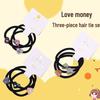 Korean Tortoiseshell Leopard Heart Hair Bands - Stylish Daily Ponytail Scrunchies