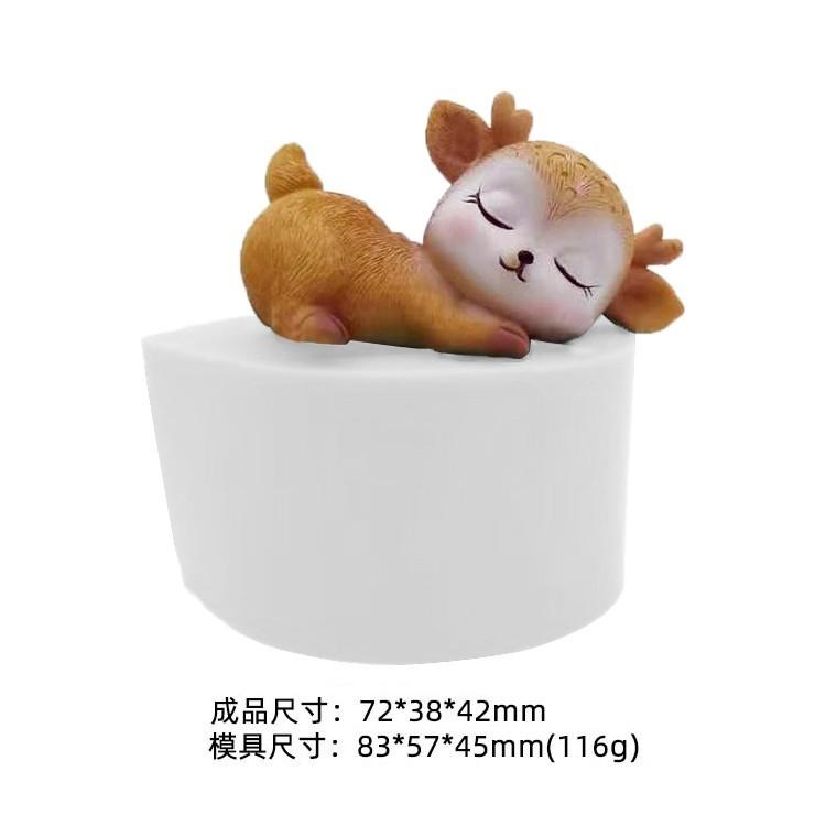 Sika Deer Silicone Mold DIY Creative 3D Fawns Christmas Candle Soap Making Animal Clay Decorative Tools Mastic Gypsum Ornaments