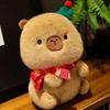 Lovely Christmas Tree Capybara Christmas Apple Plush Toys Cute Animal Dolls Stuffed Soft for Xmas Birthday Festival Celebration