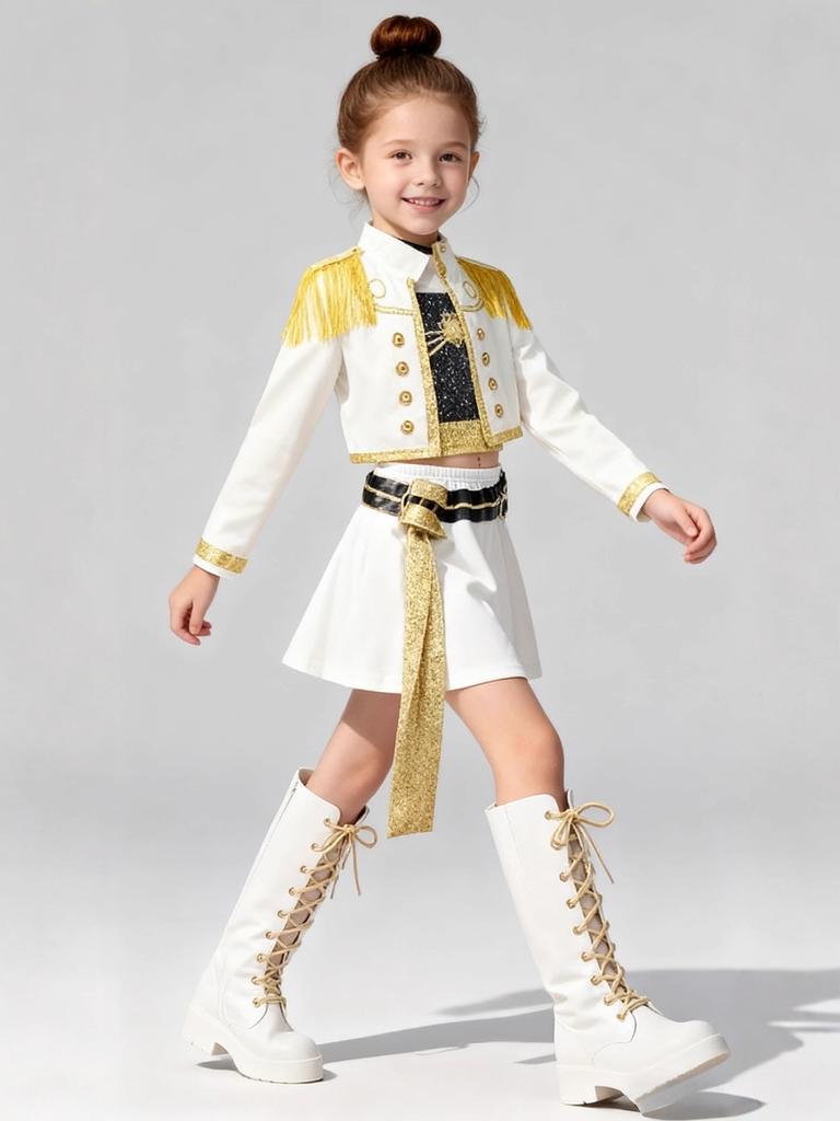 Kids Halloween Cosplay Costume for Carnival Party Girls K POP Super Star Rumi Zoey Mira Printing Outfit