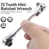 Mini Treble 1/4 Ratchet Wrench Double Ended Quick Socket Ratchet Wrench Screwdriver Hex Torque Wrenches Set Spanner