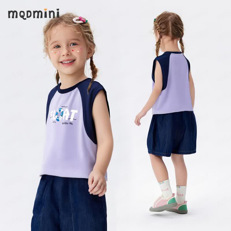 MQDMINI Girls  5A Antibacterial Cooling T-Shirt 140
