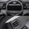 Car Air Outlet Trim Set with Carbon Pattern Finish for F55 F56 F57, 6 Piece Dashboard Accent and ABS Interior Surround for Cabin Styling and Display