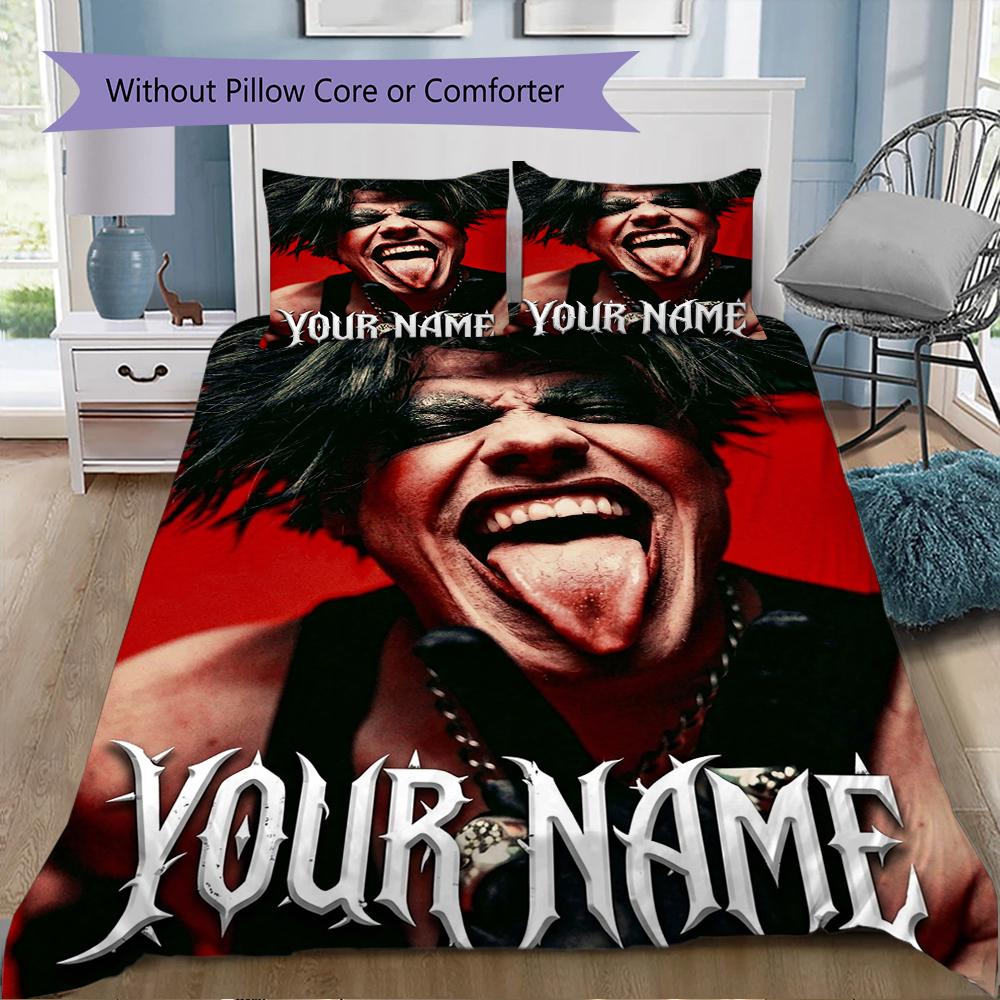 Custom Name YUNGBLUD Bedding,Quilt Set Quilt Cover Pillowcase Home Birthday Gift(1 * Duvet Cover + 2 * Pillowcase, Without Core)_xia