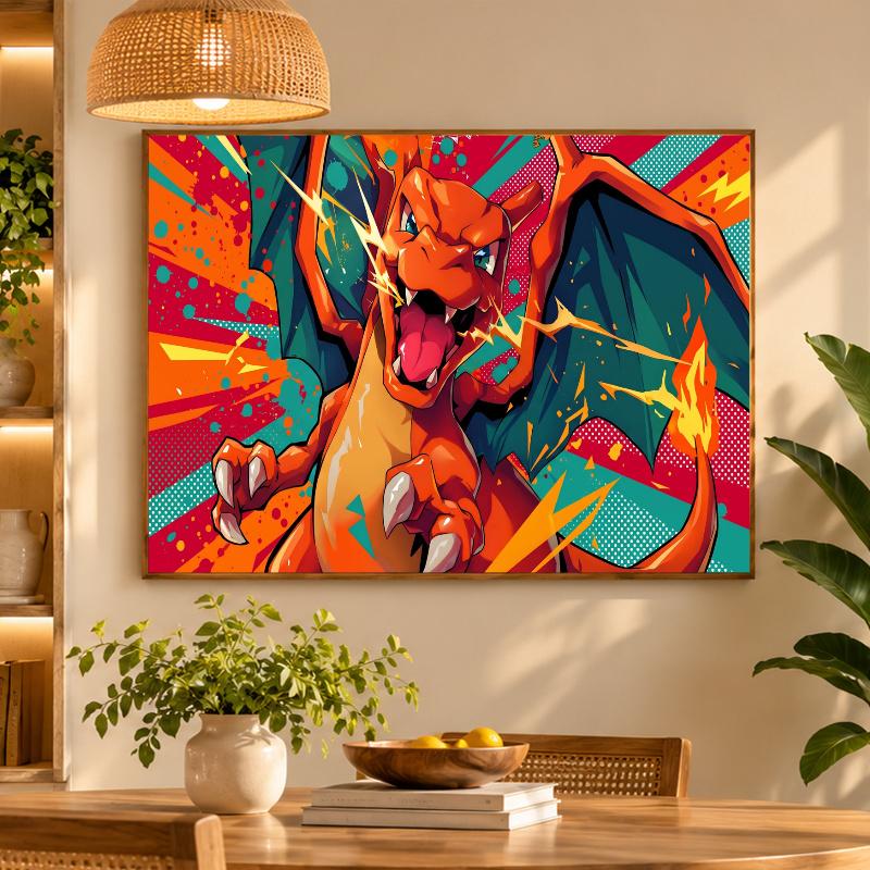 5D Diamond Painting Charizard DIY Full Drill Diamond Art Kit Home Decoration