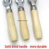 Tire Repair Tool with Wooden Handle and Wide Pressure Roller