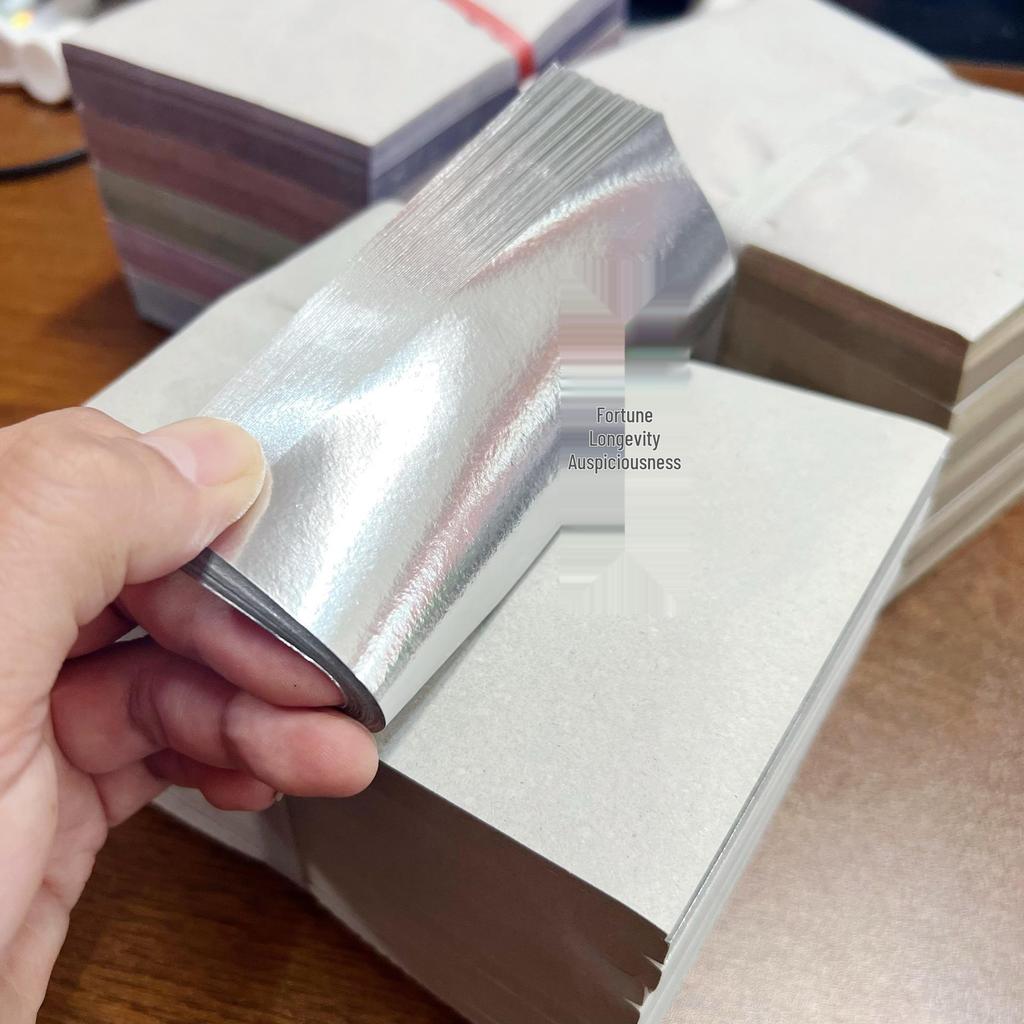 Handmade Colorful Origami Foil Ingot Paper In Gold & Silver, Various Sizes, 1000 Sheets, Non-Semi-Finished