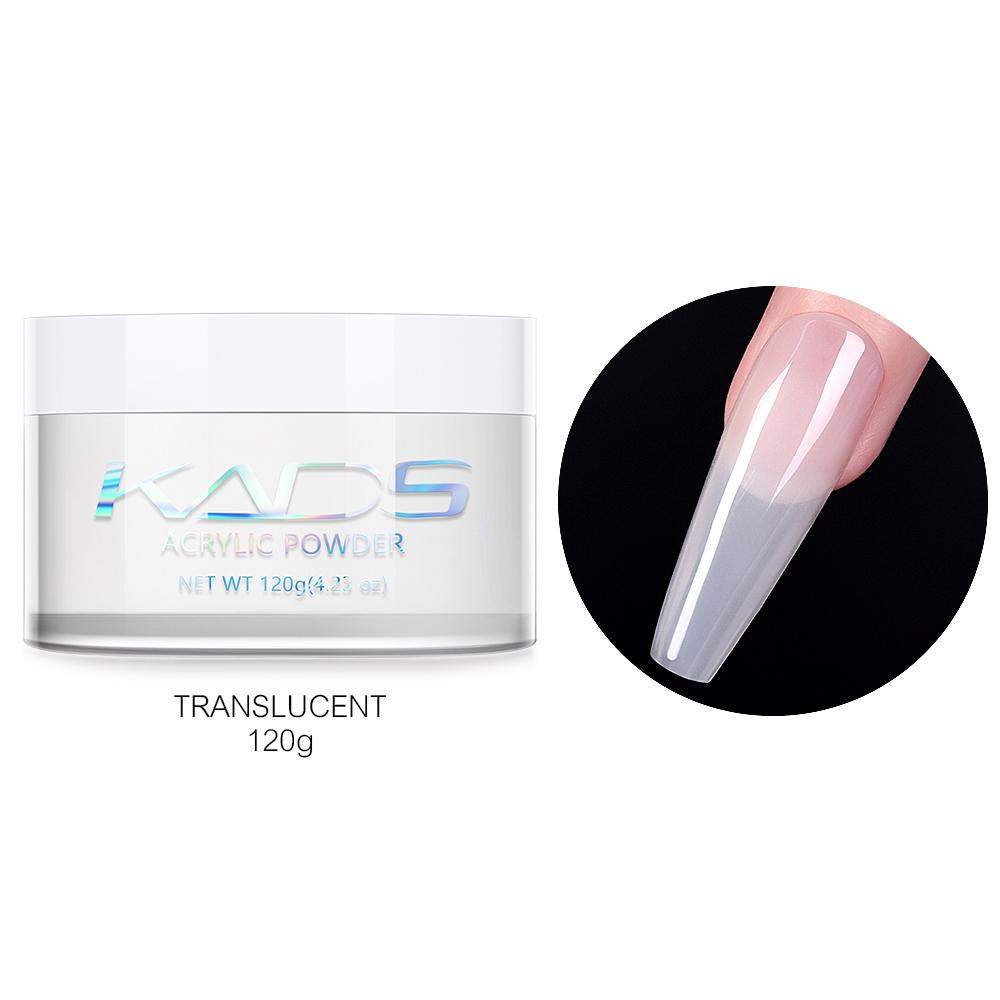 kads 25g/120g Pink Clear White Translucent Nail Art Acrylic Powder Carving Extension French Nail Crystal Polymer Powder