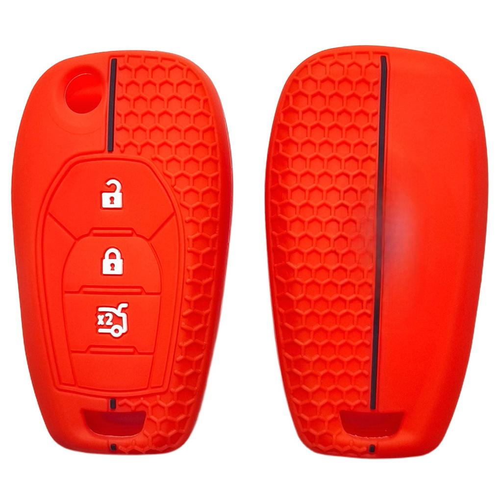 Rubber Car Key Fob Cover Silicone Protector Case for Chevrolet Cruze 2016 2017 Malibu Aveo Spark Sonic 3 Button Flip Remote Set