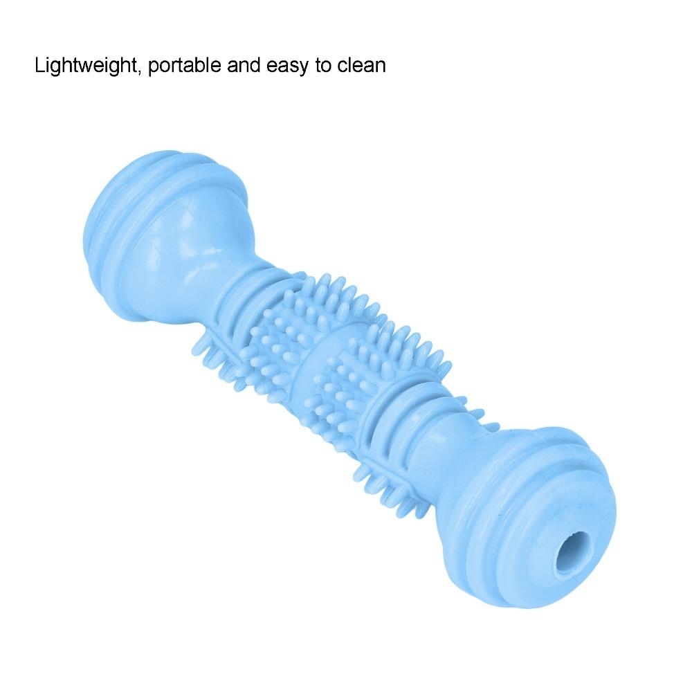 TPR Made Dumbbell Dog Chew Toy Bite Tough Puppy Teeth Cleaning Toy Pet Chew Stick Teeth Cleaning