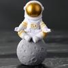 Żywica Figurka Astronauty Statua Figurka Kosmonauta Rzeźba Edukacyjna Zabawka Dekoracja Biurka Domu Model Astronauty Na Prezent Dla Dzieci