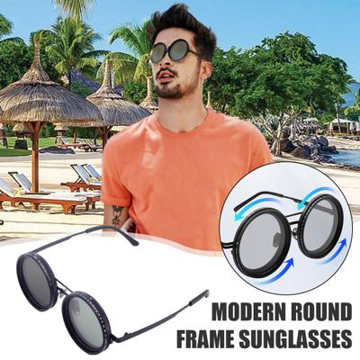 Pánské kulaté polarizační brýle s pokročilou technologií ND Filter Tech Infinity Dimming pro pohodlí Multifunkční brýle pro outdoorové dobrodružství Každodenní použití